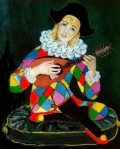 Voir le détail de cette oeuvre: L'arlequin à la mandoline